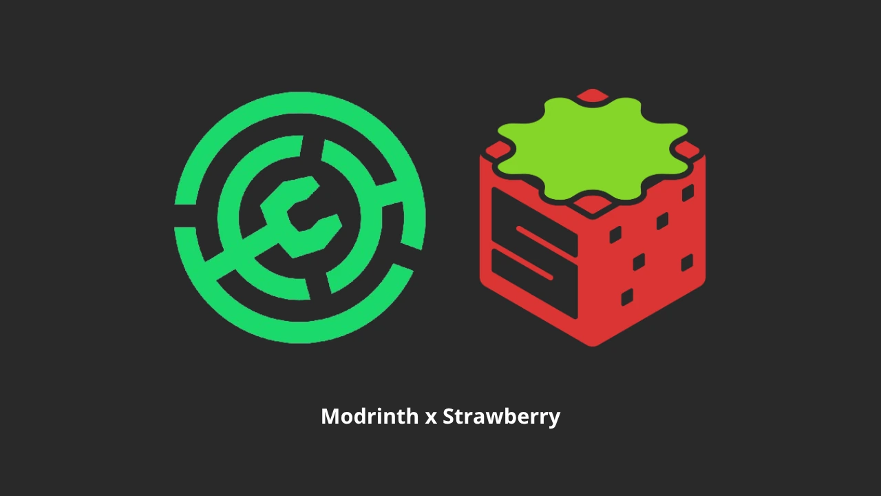 Carte du partenariat Modrinth x Strawberry