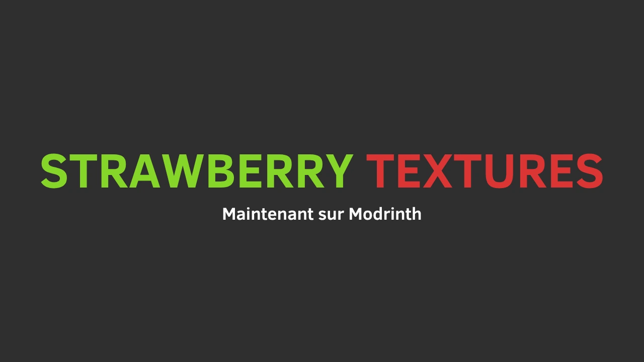 Carte Strawberry Textures, maintenant sur Modrinth